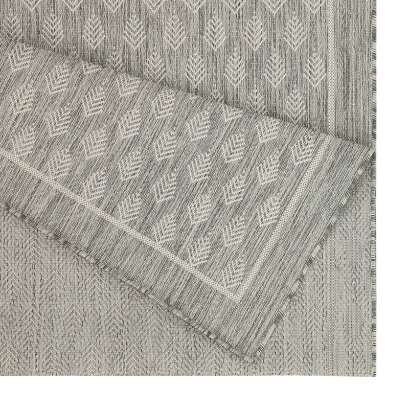 Sunshine GC_HAR2009 Silver 7 Ft. 10 In. X 10 Ft. 3 In. Indoor/Outdoor Area Rug, Rectangle 7'10" x 10'3", Silver