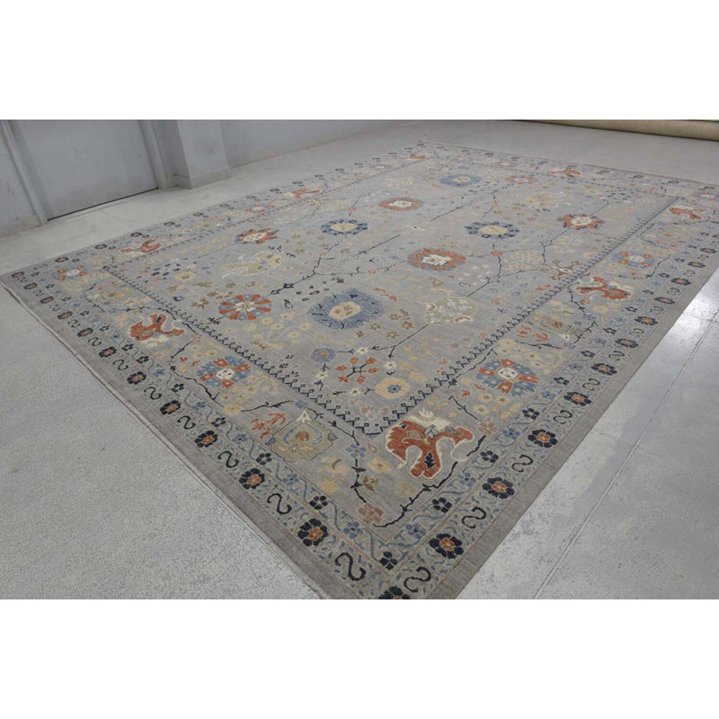 Transitional One-of-a-Kind Rectangle 11'10" X 15'3" Hand Knotted Area Rug