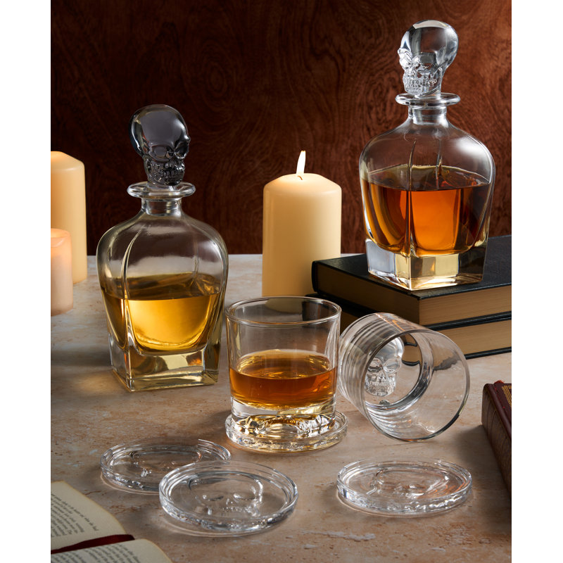Crâne 24 oz. Carafe à whisky, Gris / Transparent
