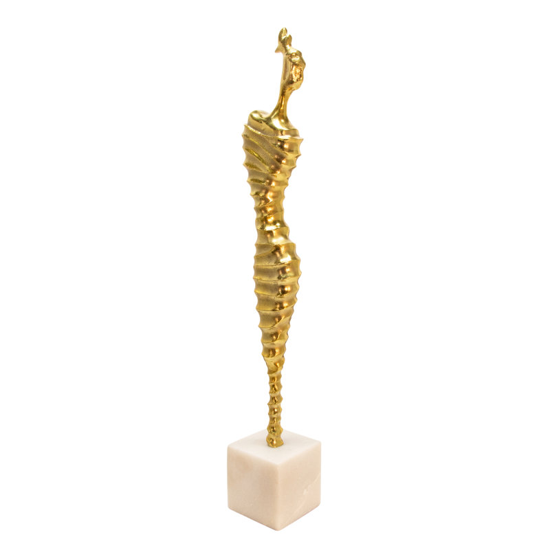 Modern Abstract Aluminum Sculpture with Artistic Human Form on Marble Base - Contemporary Metal Art Decor Featuring Sleek Design and Sculptural Detail for Stylish Display Spaces