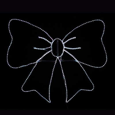 Christmas Bow Metal Frame Rope Light