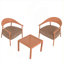 Ensemble de chaises d'appoint 2 pièces Modern-1385119398-1385119399