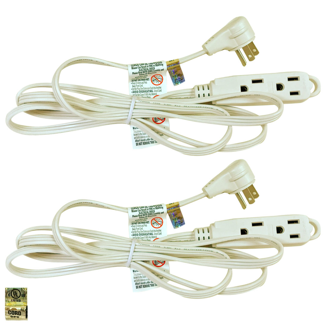 Indoor Outdoor Extension Cord or Cable (Set of 2) Royal Designs 