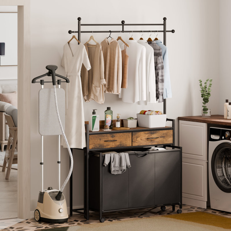 Plastic Laundry Cart with Wheels