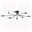 8 - Light Semi Flush Mount Ceiling Light