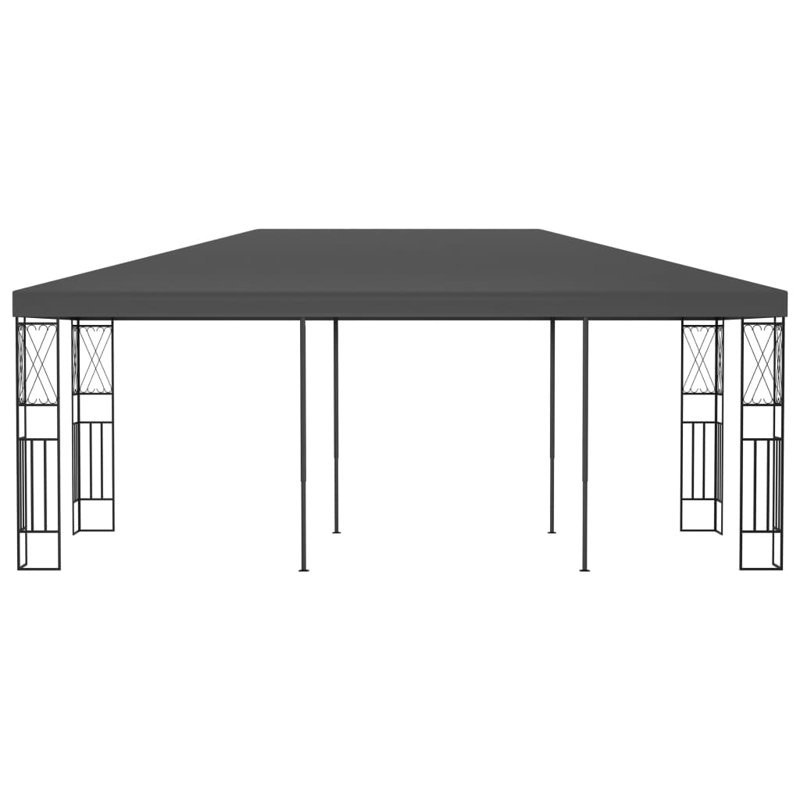 19.6 Ft. W x 9.84 Ft. D Steel Patio Gazebo Gazebo, Anthracite