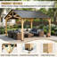 Pavillon de jardin en bois massif 13 x 15 pi, pavillon de jardin en cèdre massif robuste-123028436