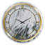 Marbre gris et blanc avec Golden Power - Glam horloge murale-50581843