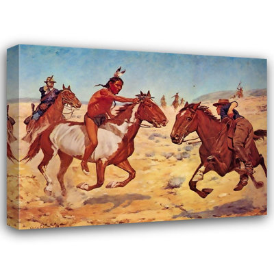 Alcott Hill® Shreyvogel, Charles Gallery Wrapped Canvas Art Titled: Fighting Scouts, Even Chance