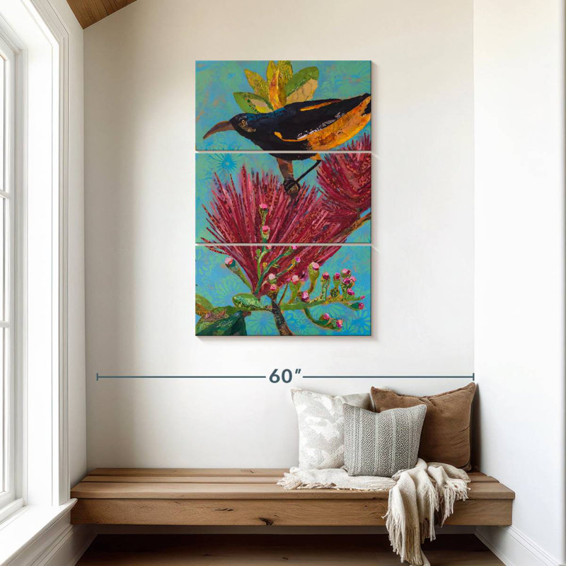 Brampt Hawaiian Bird III, 45" H x 28" W