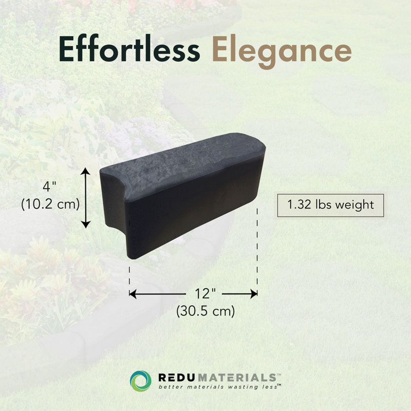  12 Pack 12 "x 4" Stomp Edge Slate Lightweight Garden Borders