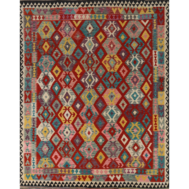 Tapis kilim en laine de style sud-ouest 8 x 10