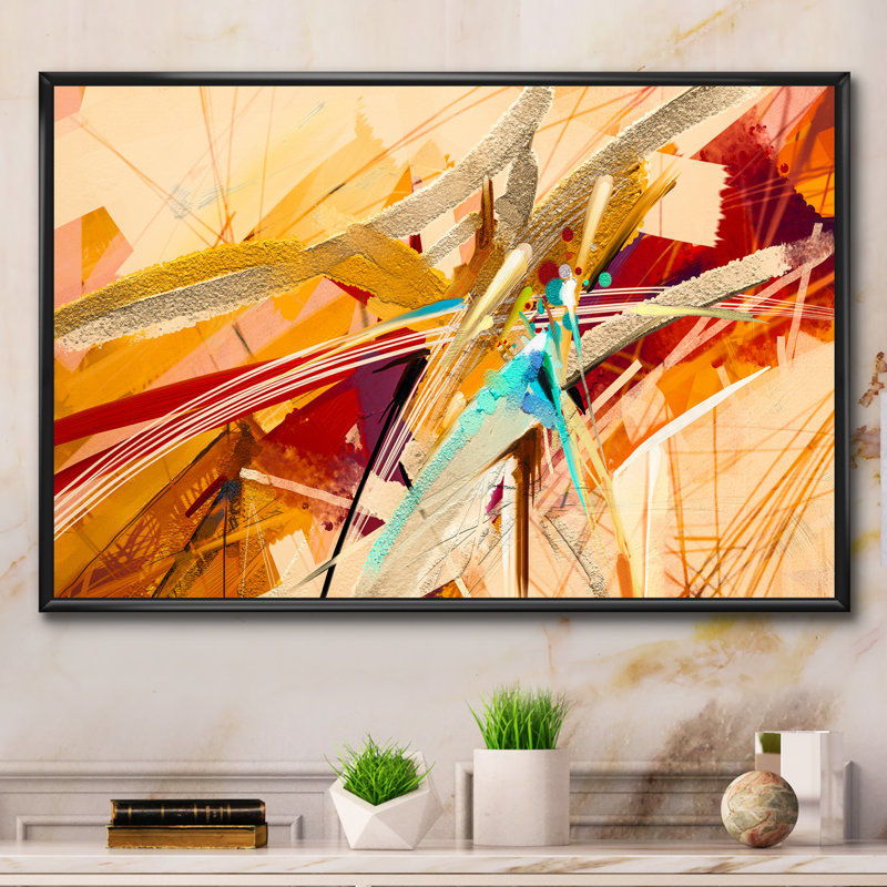 «Paint Waves Impression II», reproduction sur toile, H 16 po x l 32 po x P 1 po, Cadre flottant noir