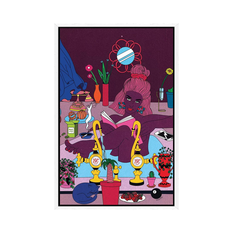 Bath by Cosmo - Print on Canvas, 101.6cm H x 20.32cm W x 3.81cm D, White Framed Canvas