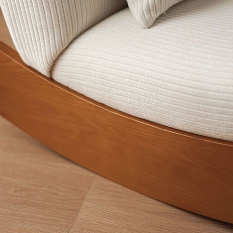 Chaise berçante confortable en velours côtelé