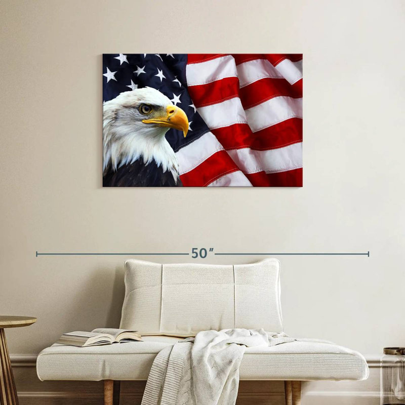 American National Bald Eagle, 24" H x 36" W