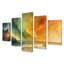 «Green and Orange Tachisme Landscape III - Tachisme», ensemble d'art sur toile