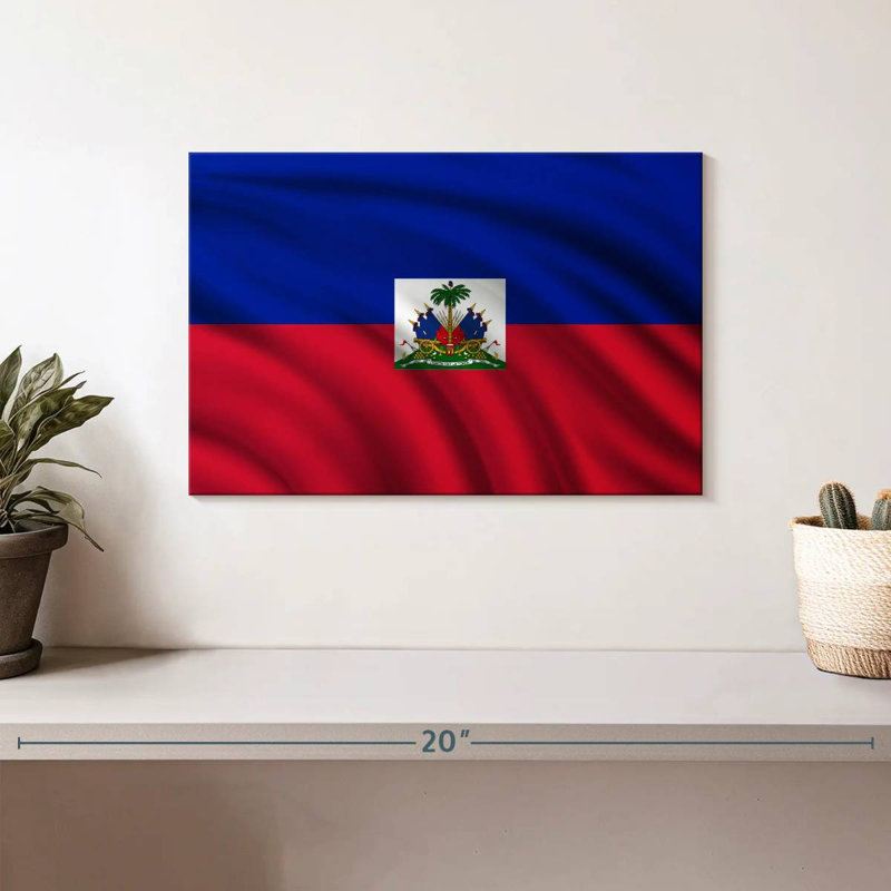 Borges Rippled Haiti Flag, 8" H x 12" W