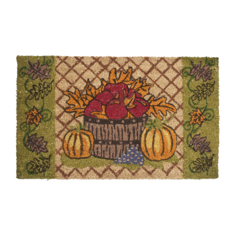 Ajinkya Floral Outdoor Doormat, Rectangle 18" x 30"