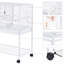 105cm Iron Flat Top Floor Bird Cage with Wheels-1878041917