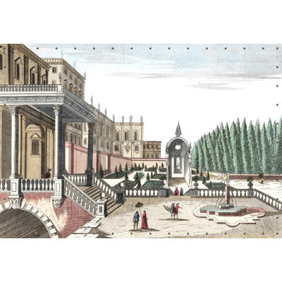 Walking The Palace Print by Lillian August