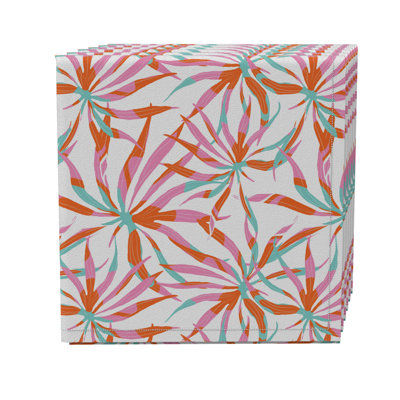 Fabric Textile Products, Inc. Napkin Set Of 4, 100% Cotton, 20X20", Bold Hawaiian Pattern
