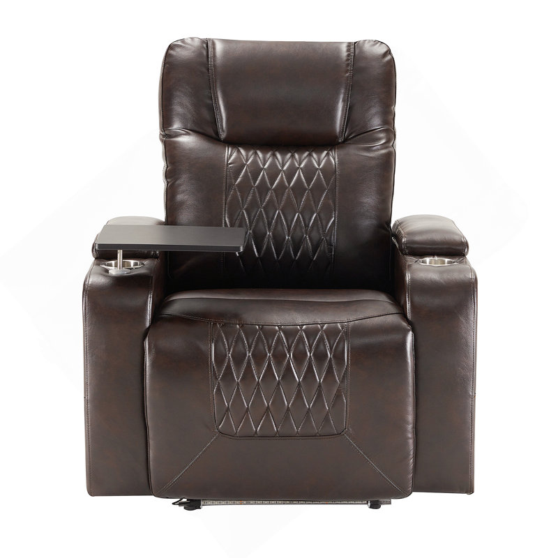 Fauteuil inclinable Power Motion avec port de charge USB et rangement pour bras cachés 2 porte-gobelets pratiques