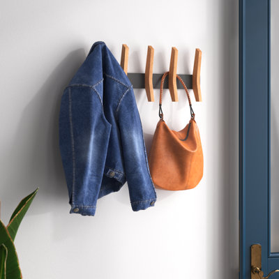 Sifford Solid Wood Wall 5 - Hook Wall Mounted Coat Rack