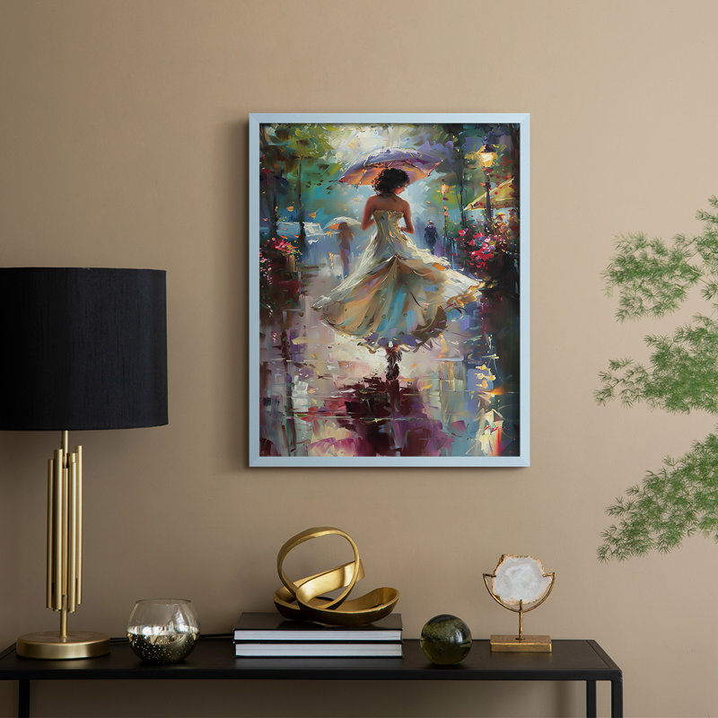 Reproduction encadrée WOMEN Series CMX III - bois massif, H 11 po x l 9 po, Bleu