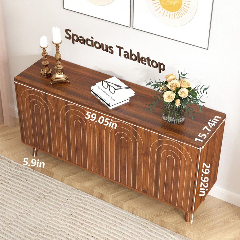 4 - Door Accent Cabinet, Walnut