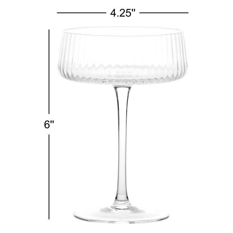 Empire Champagne Coupes Set, Blue
