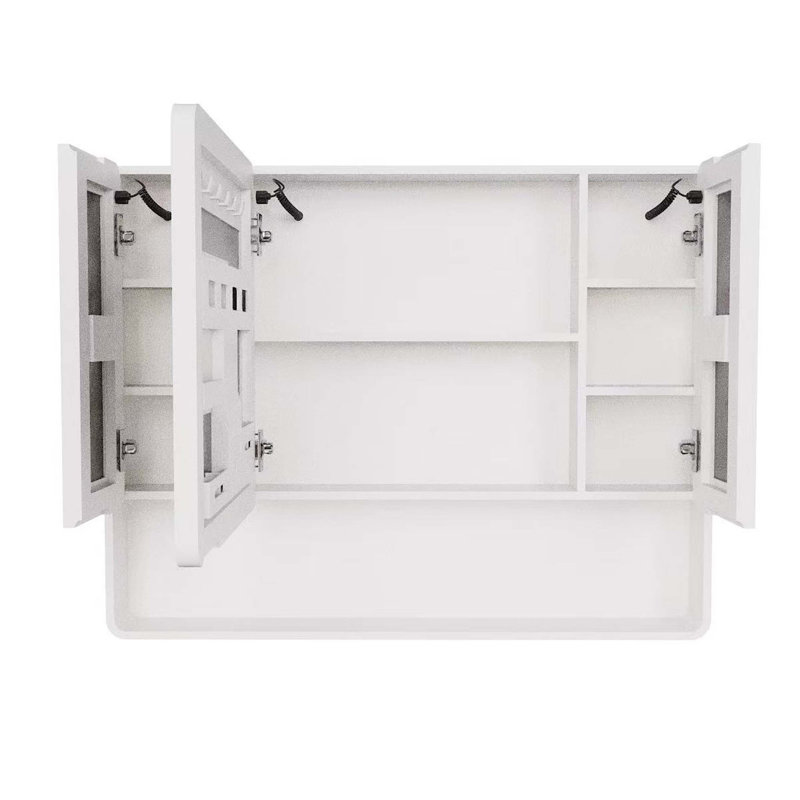 LED Bathroom Medicine Cabinet with Anti-Fogging Mirror and Wall-Mounted Storage, 27.6" H x 35.4" W x 5.1" D