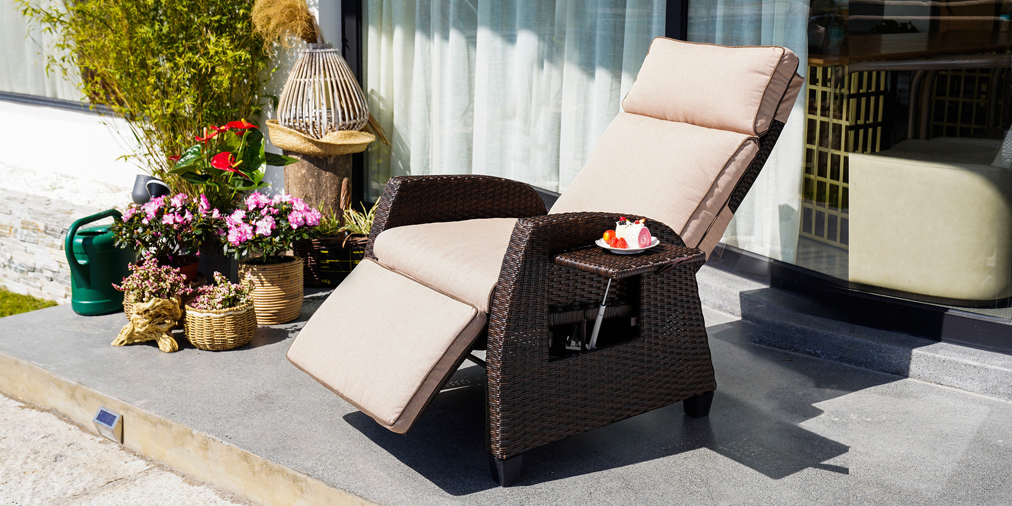 Red Barrel Studio® Bexar Recliner Patio Chair With Cushion & Reviews