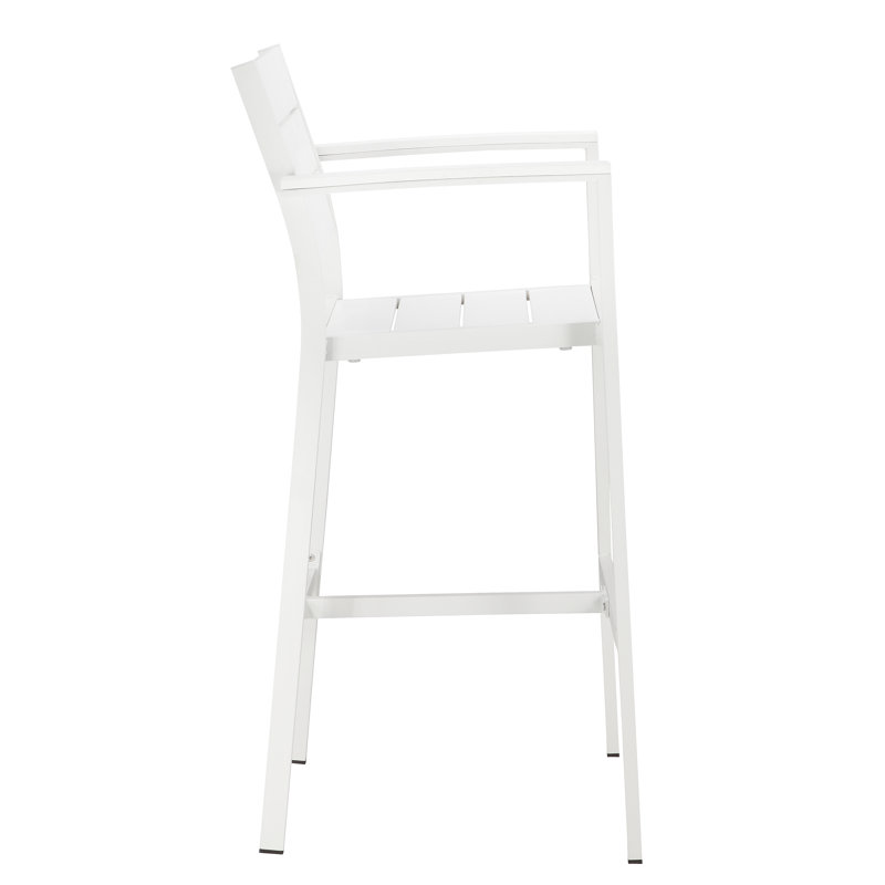 Set Of 4 Arm Betty Bar Stools, White