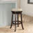 Elegant 30-Inch Bar Stool With Swivel Seat, Espresso Finish, And Beige Fabric For Comfort And Style, Bar Stool-467700934-467700929