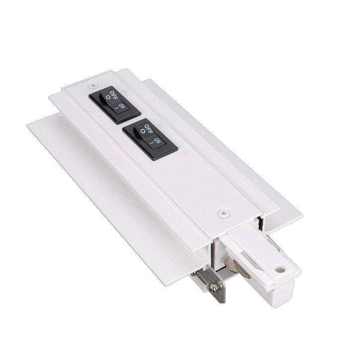 Recessed Flangeless Current Limiter Track, White