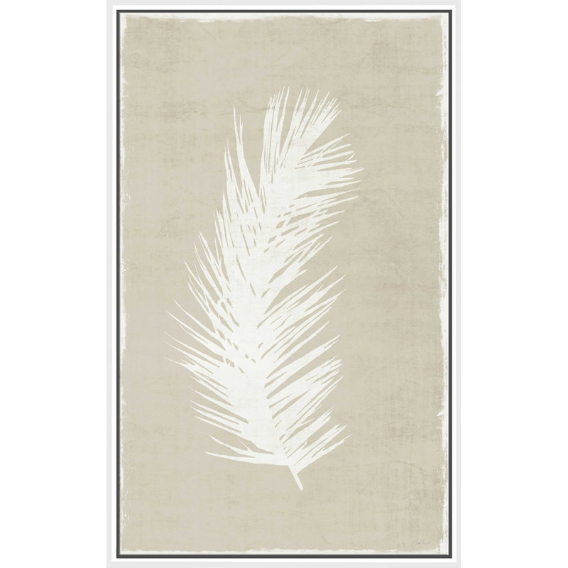 Palm Oasis I - Peinture, L 21,5 po x H 33,5 po, Cadre blanc