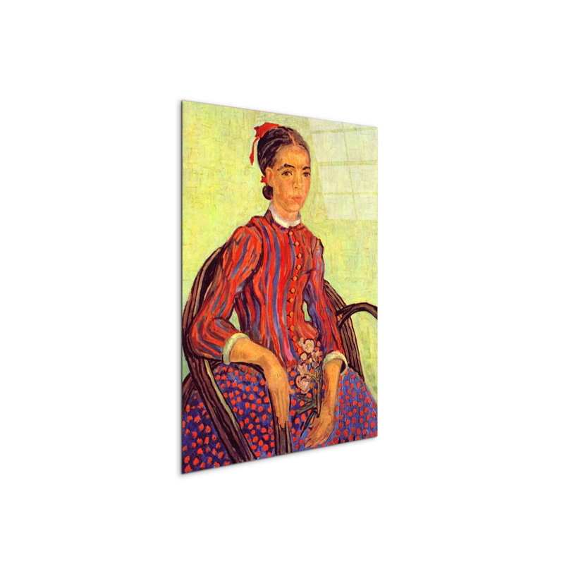 La MousmeÌ? By Van Gogh Vincent 80cm H X 60cm W CrystalArt Material Acrylic Glass Effect, Frameless Panel Lightweight Ready to Hang