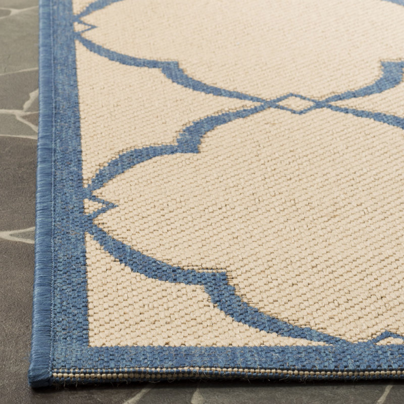 Croker Performance Geometric Indoor/Outdoor Area Rug, Square 6'7"