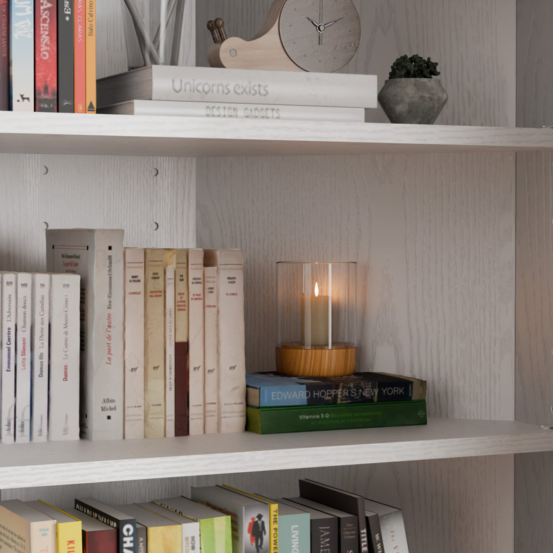 Ensemble de 2 armoires d'appoint de coin blanches avec portes et rangement peu encombrant P 16 po x l 31 po x H 67 po, Blanc