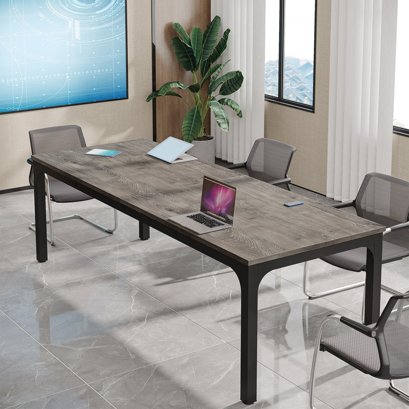 Table de réunion Mareme, Gris / Noir