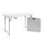 Table pliante à hauteur réglable en granit blanc Techni Home 4 pi avec poignée facile à transporter
