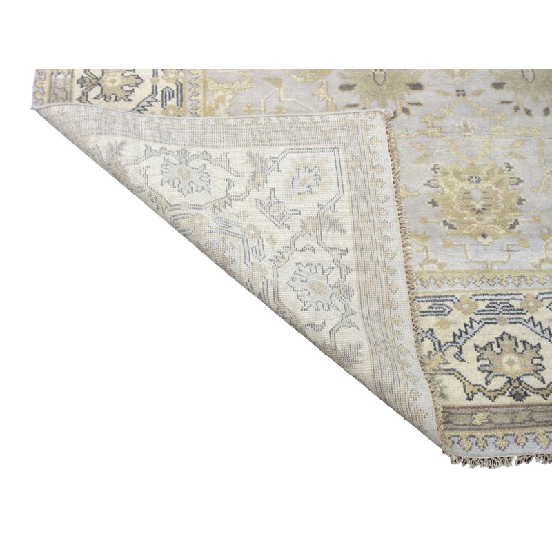 8X10 Silver Oushak Area Rug