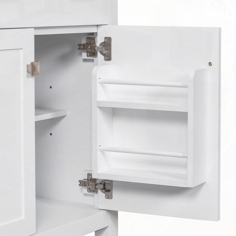Bathroom Vanity with Ceramic Sink, White