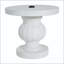Table d'appoint vintage MGO avec base de parasol, marbre blanc