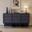 Black Solid Wood Accent Cabinet