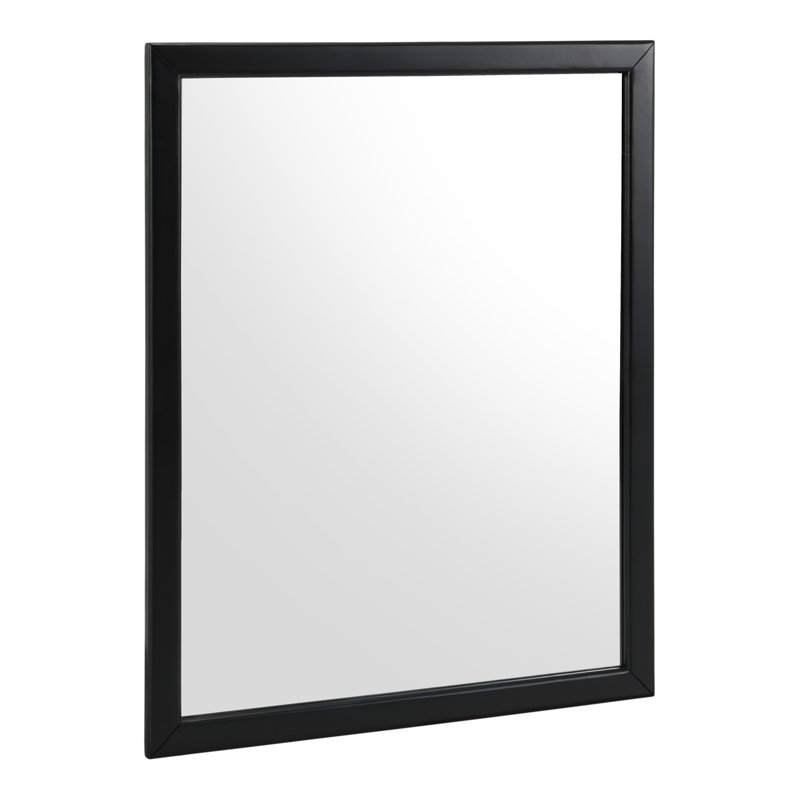 Haring - Modern Acacia Mirror, Black