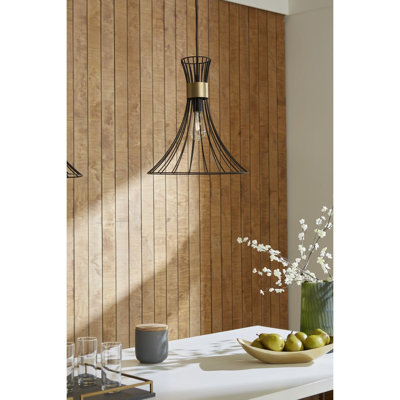 Luminaire suspendu en métal Mid-Century moderne à une lumière