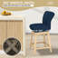 Tabouret de bar et de comptoir pivotant en bois massif Malakeh (ensemble de 1/2/4)-1275975469-1275975636-1276884711
