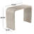 Cole and Grey Capiz Shell Handmade Mosaic Inlay Cream Living Room Console Table